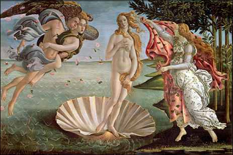 Venus rising from the sea